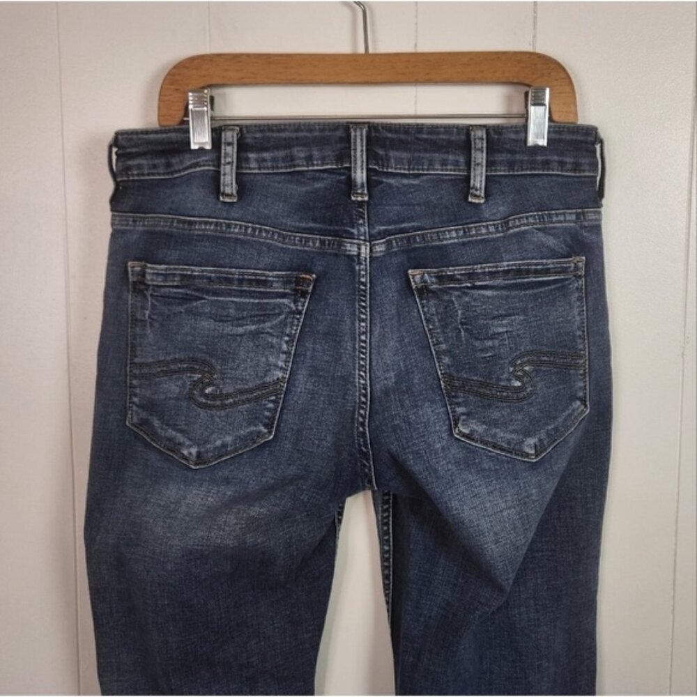 Silver Jeans Konrad Slim Leg Stretch Dark Wash Jeans Mens Size 32x32 Western - Picture 4 of 12